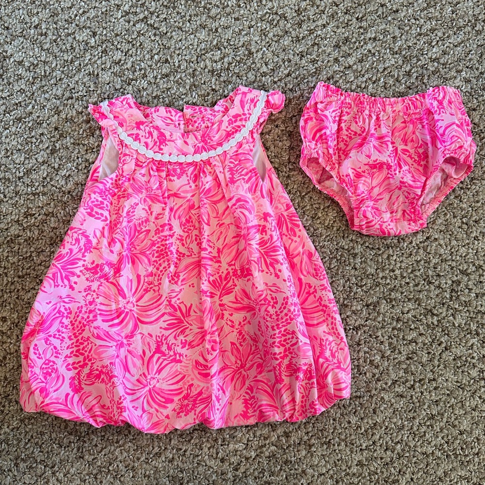 Lilly Pulitzer Baby Bubble Dress and Diaper Cover